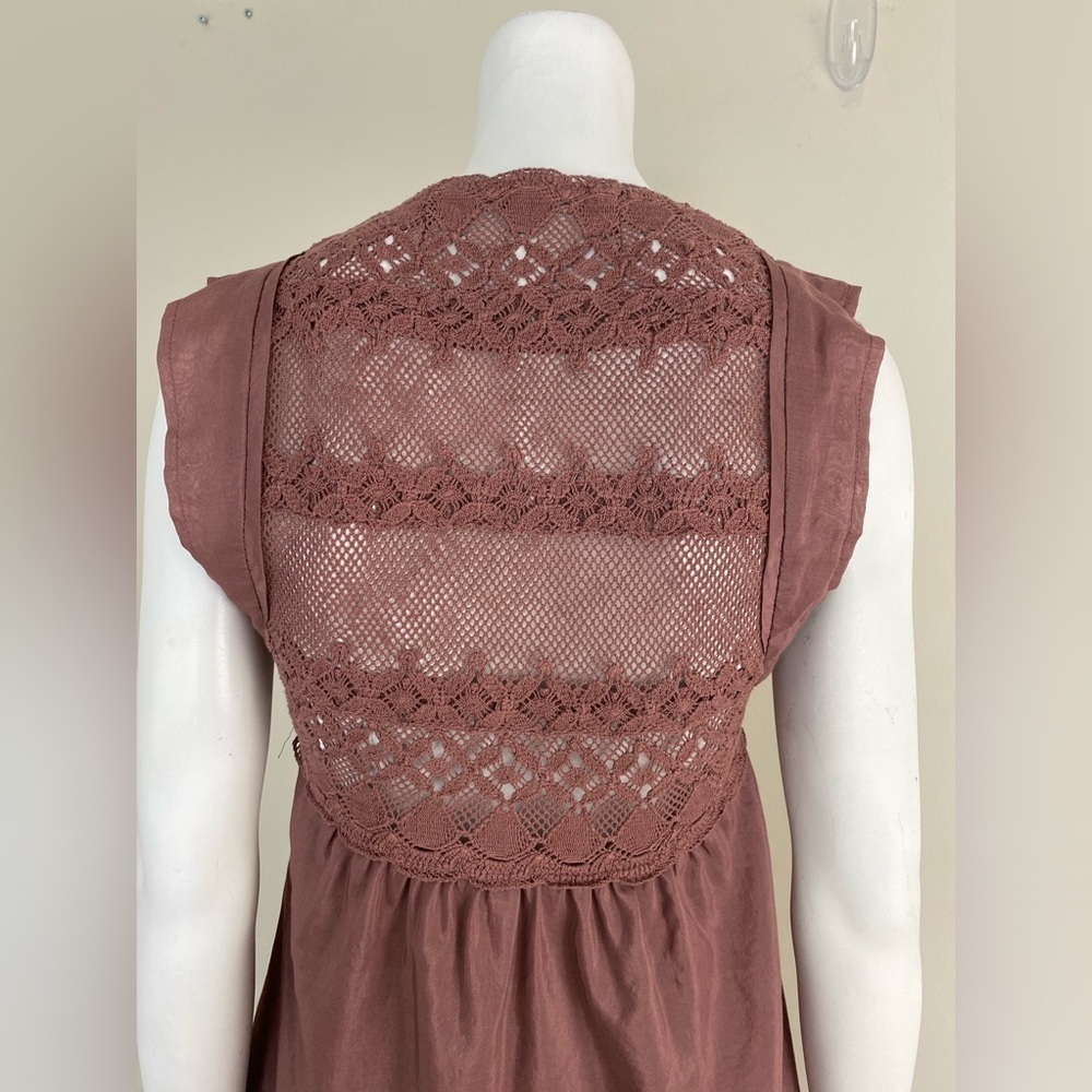 WILFRED lace trimmed silk top. Size XS - Picture 6 of 11
